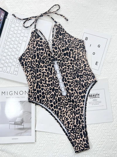 Selvaggia Fiera – Sexy Leopard Cut-Out Badeanzug