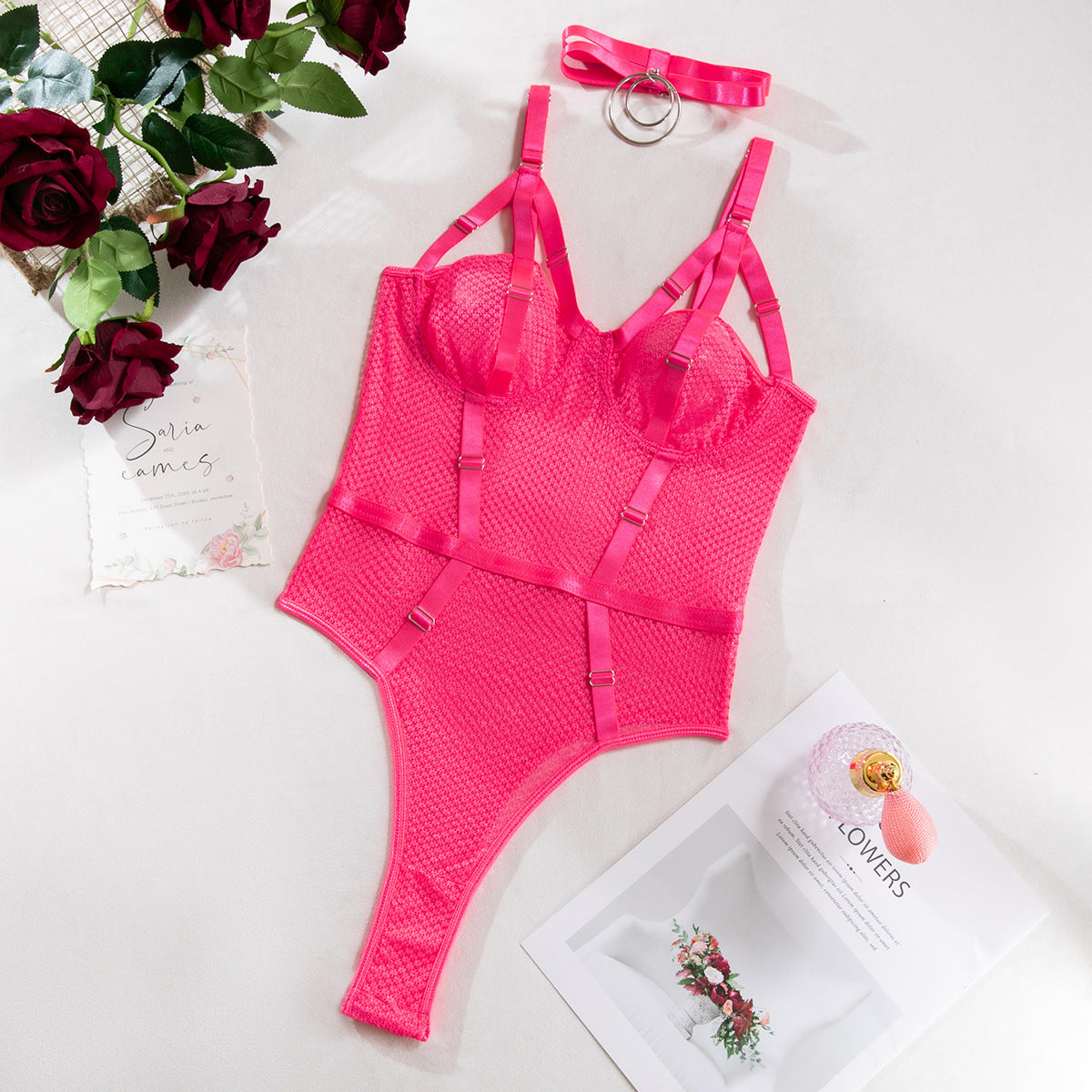 Luce Ribelle - Sexy Lingerie Bodysuit mit Choker