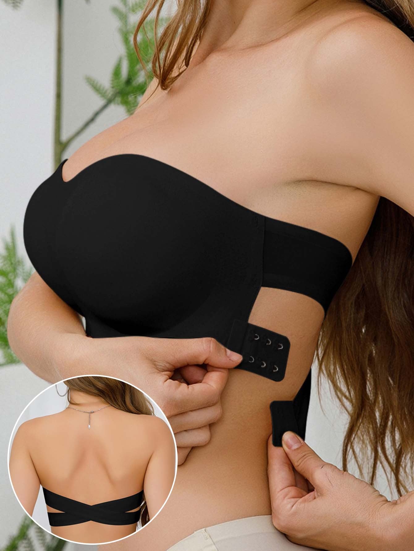 Fascia Invisibile - Trägerloser Bandeau-BH mit Crossover-Rücken