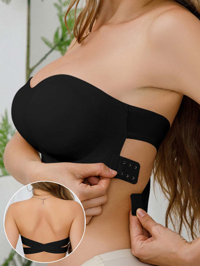 Fascia Invisibile - Trägerloser Bandeau-BH mit Crossover-Rücken